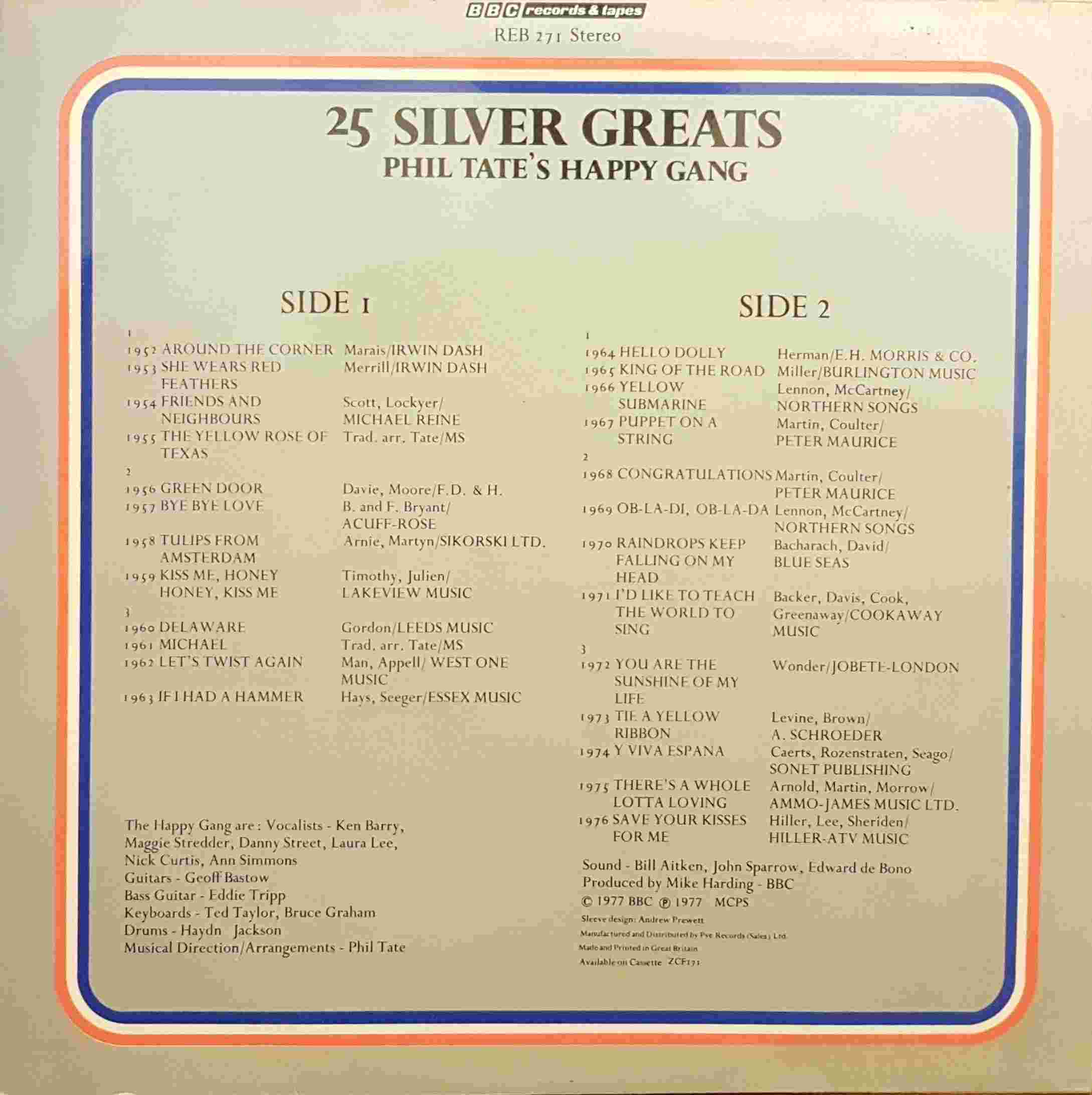 Picture of REB 271 The silver jubilee - 25 silver greats by artist Various from the BBC records and Tapes library